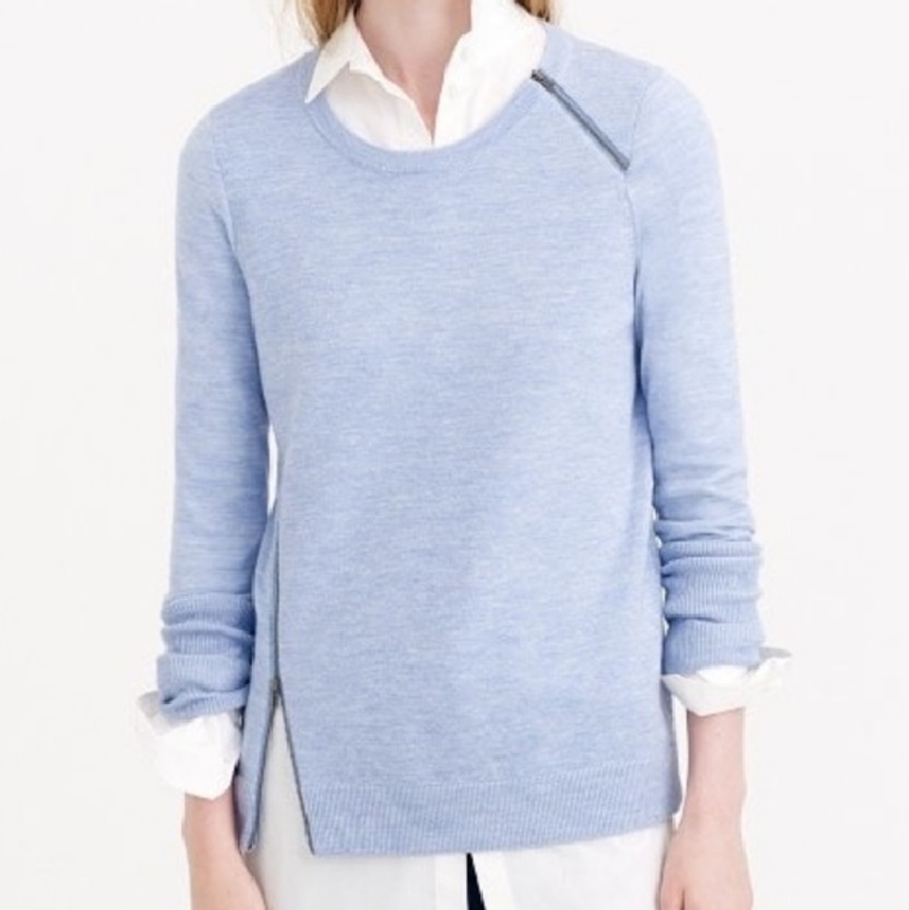 J.Crew Merino Wool Zip Sweater, M